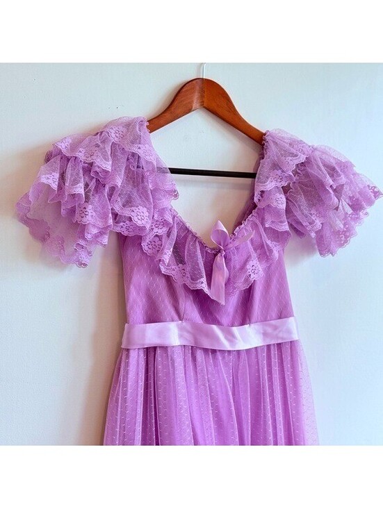 JCPenney Dresses & Skirts - Vintage Lilac Lace Evening Gown | Vintage Prom Dress | French Dress up